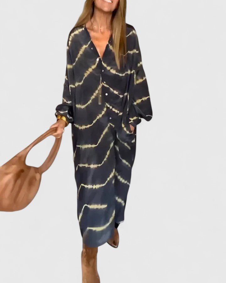 KELISSEA – ELEGANCKA BOHO MAXI SUKIENKA W PASKI