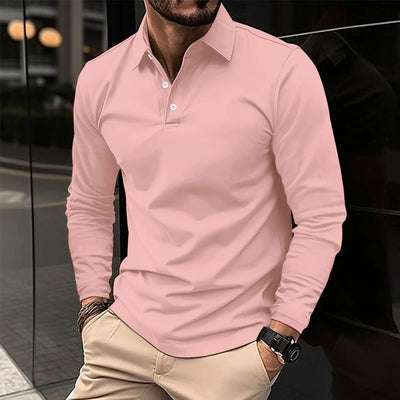Ethan - Casual Long-Sleeved Polo