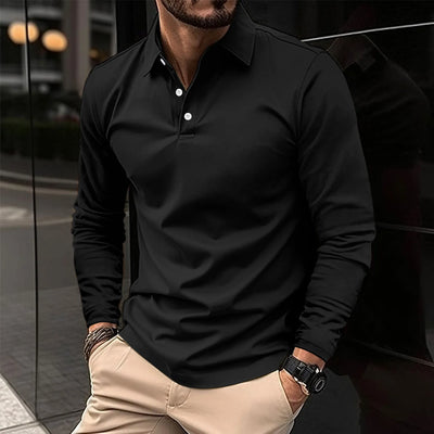 Ethan - Casual Long-Sleeved Polo